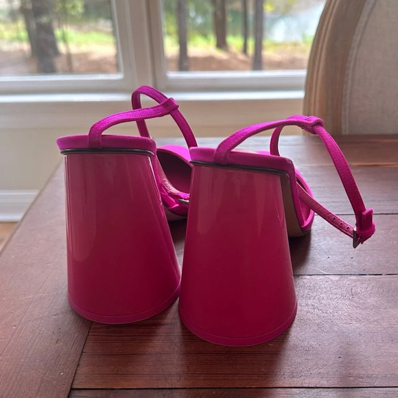The ATTICO Luz Satin Fuschia Slingback NWT - Picture 3 of 10